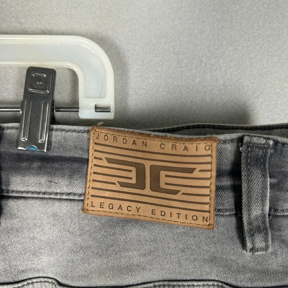 Jordan Craig Legacy Edition Jeans Aaron Grey Slim Fit Stretch Mens 50x32 JA300RX
